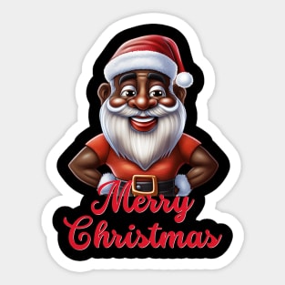 Black Santa, African American Santa Sticker